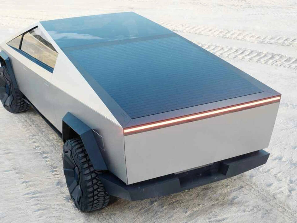 Tesla Cybertruck mit Solarzellen