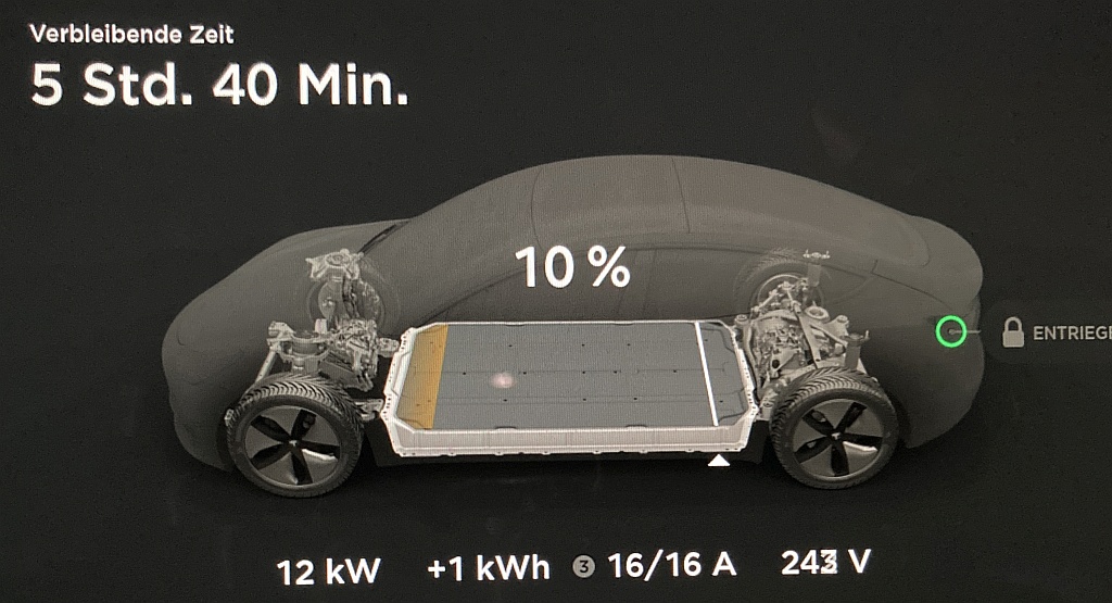 Tesla Model 3 mit 12 kW laden