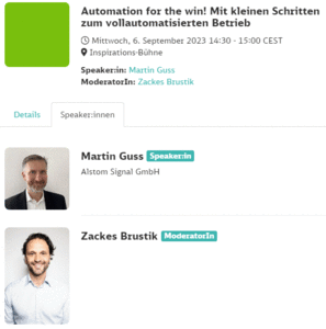 Automation for the win - Martin Guss und Zackes Brustik auf der ZukunftNahverkehr