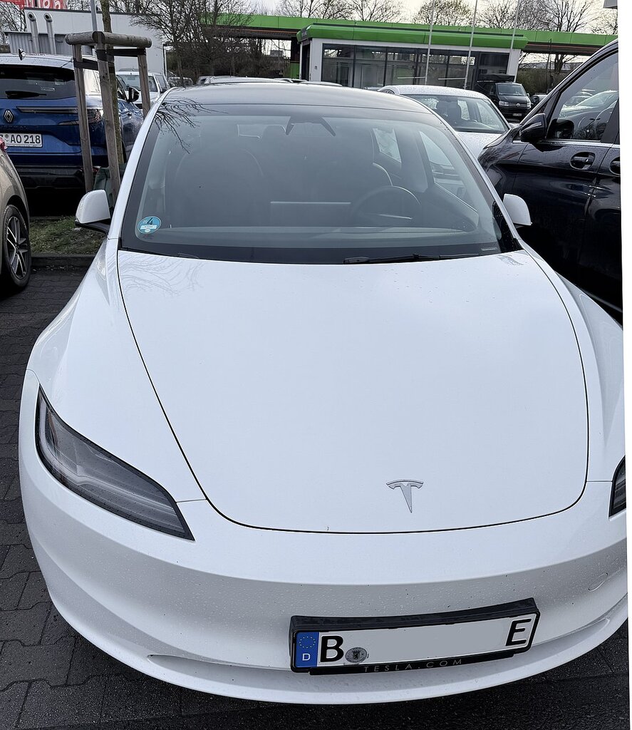 Der Blaue Reiter: Falsche Umweltplakette auf einem Berliner Tesla