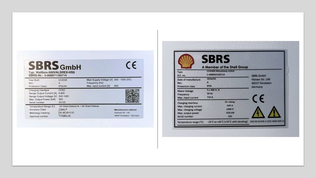 Typenschilder für Lkw-Lader der Firma SBRS Gmbh